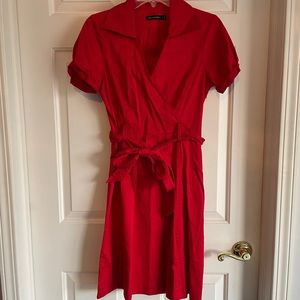 Limited Red Wrap Dress. Size 4.